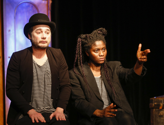 Choderlos de Laclos, Gefährliche Liebschaften,  ABSOLOM im Schuberttheater 2016 Raphael Schuchter, Nancy Mensah-Offei, Barbara Palffy, Theaterfotografie